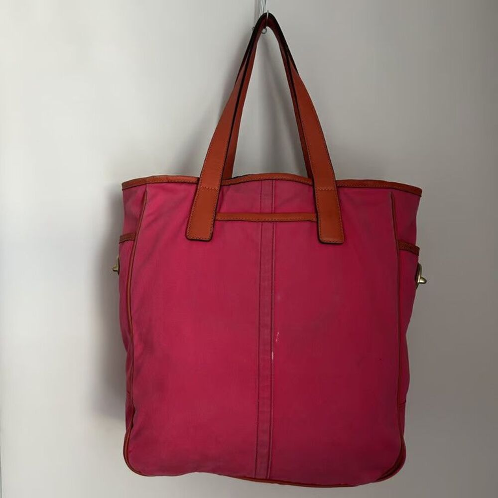 Coach 13379 Bonnie Cashin Tote Bag Pink Canvas Graphic Kisslock Madison Ave - Picture 3 of 14